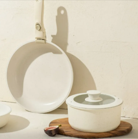 Premium Non-Stick Cookware Set with Removable Handle