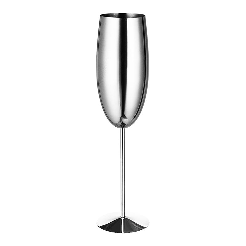 Luxury Champagne Flutes - Stainless Steel Tulip Cups
