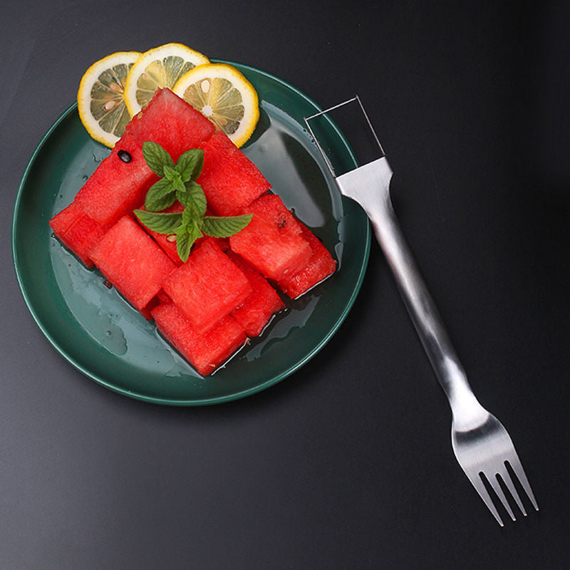 2-in-1 Stainless Steel Watermelon Fork and Cutter — view 3