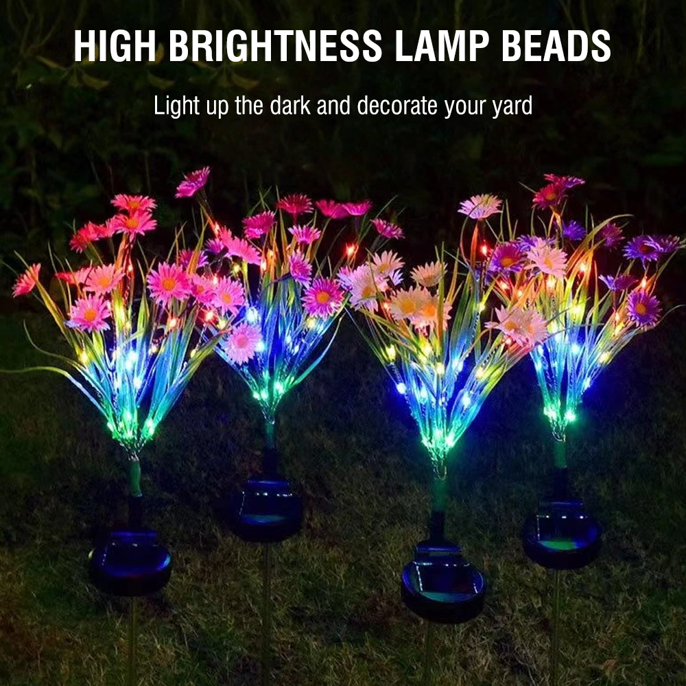 Solar Flower Stake Garden Lights