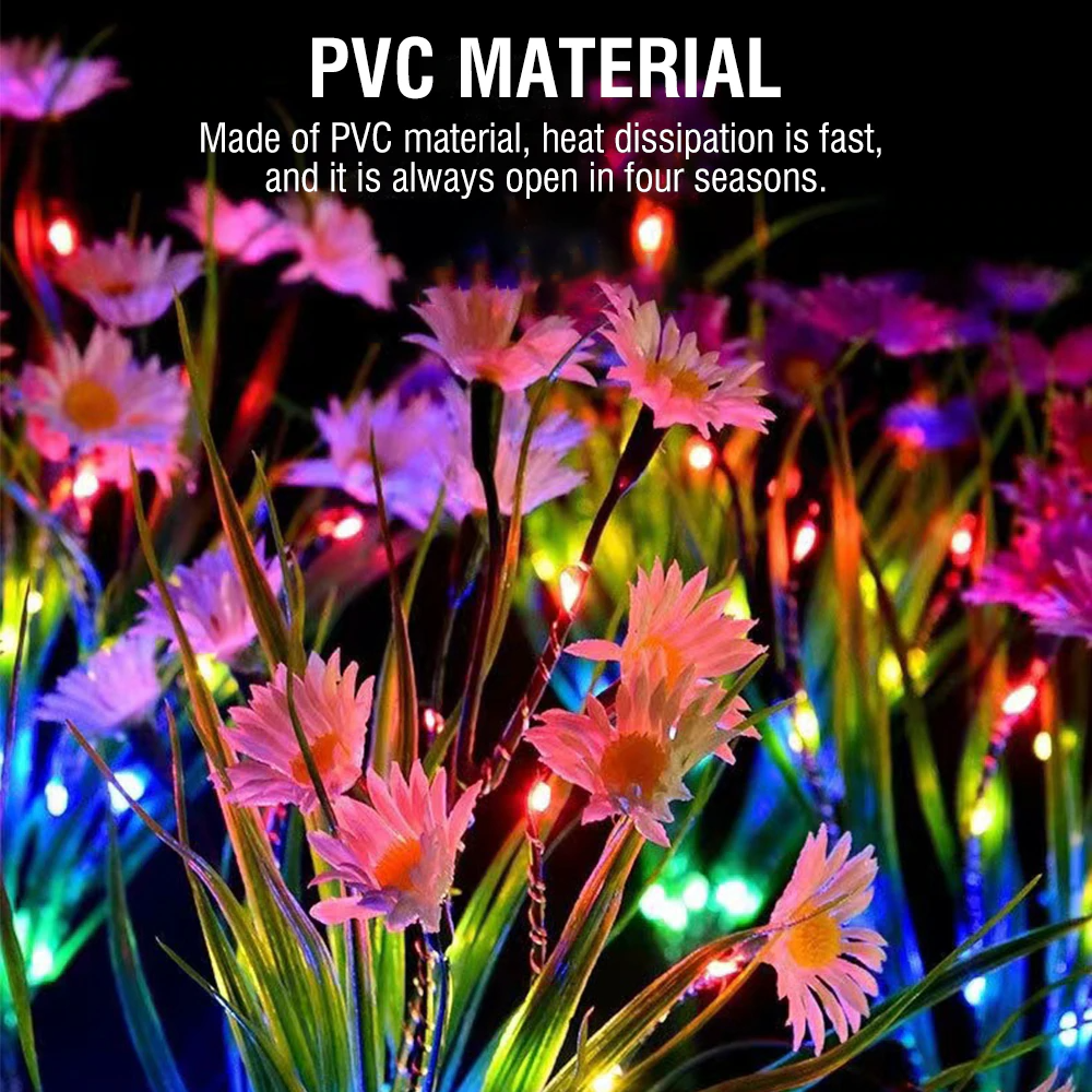 Solar Flower Stake Garden Lights