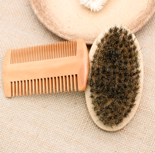Premium Beard Care Set with Oval Brush