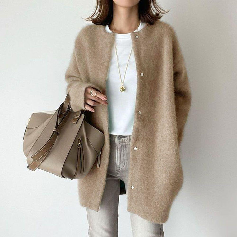 Loose Knit Cardigan Coat