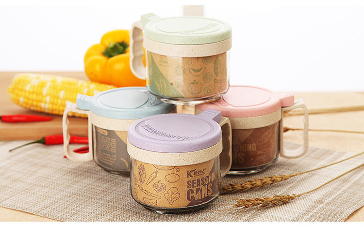 Elegant Glass Spice Jar Set
