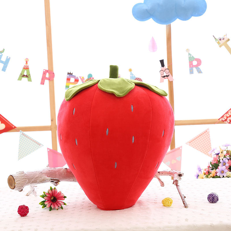 Plush Strawberry Pillow Toy