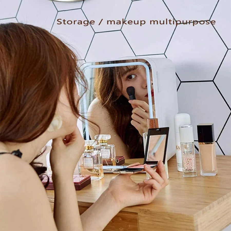 Luxury Mini Beauty Fridge with Dual Temperature Control