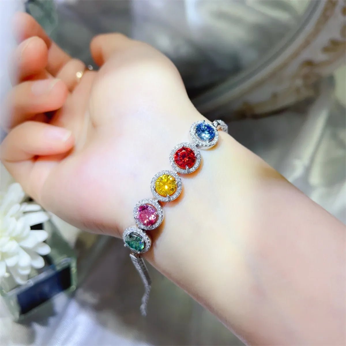 5 Carat 925 Sterling Silver Moissanite Bracelet - Wow Store