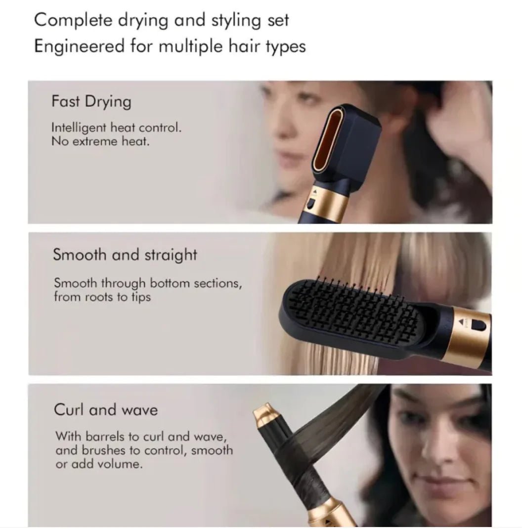 5 - in - 1 Multi - Hair Styler & Hot Air Blow Dry Brush - Wow Store