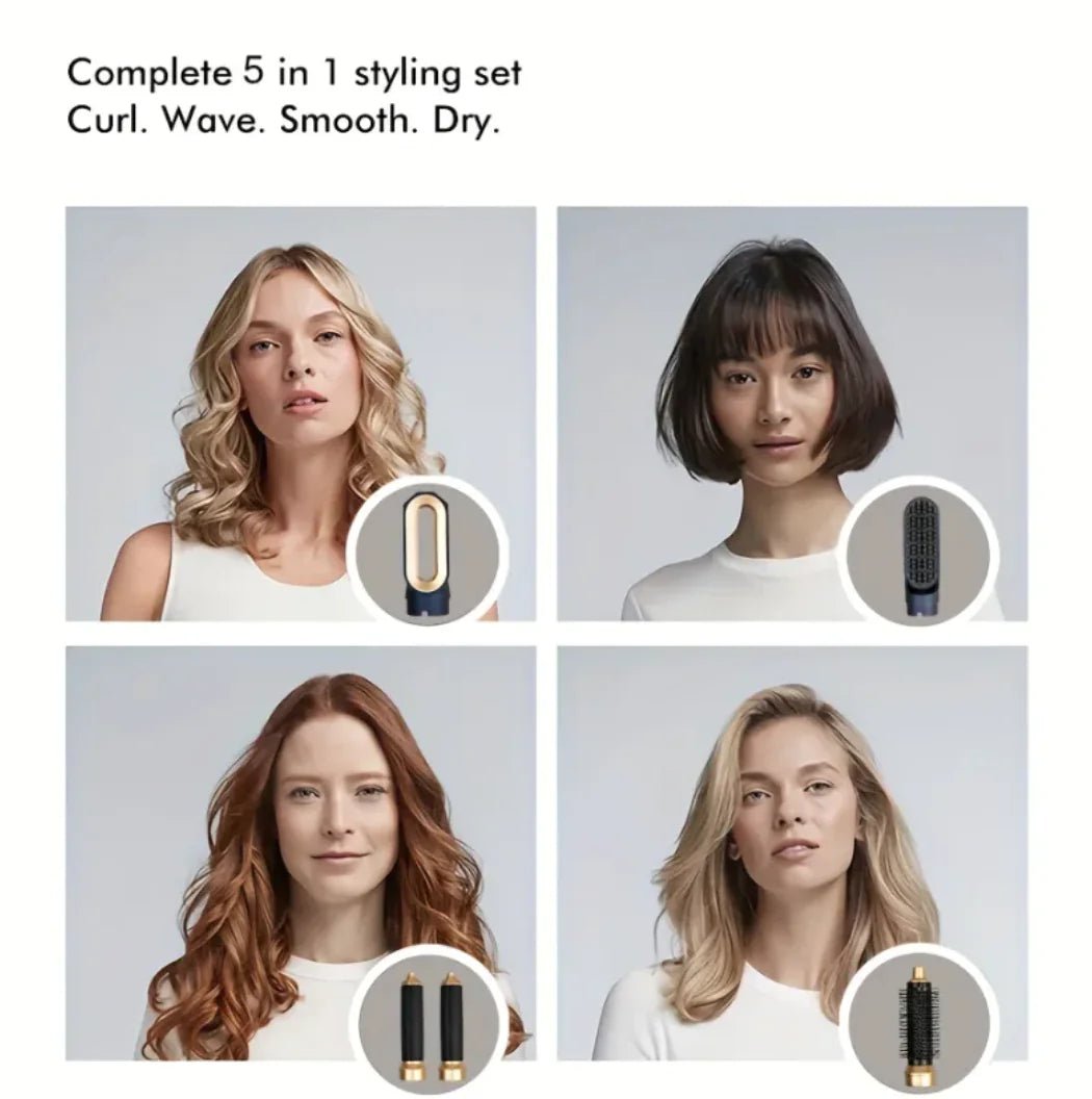 5 - in - 1 Multi - Hair Styler & Hot Air Blow Dry Brush - Wow Store