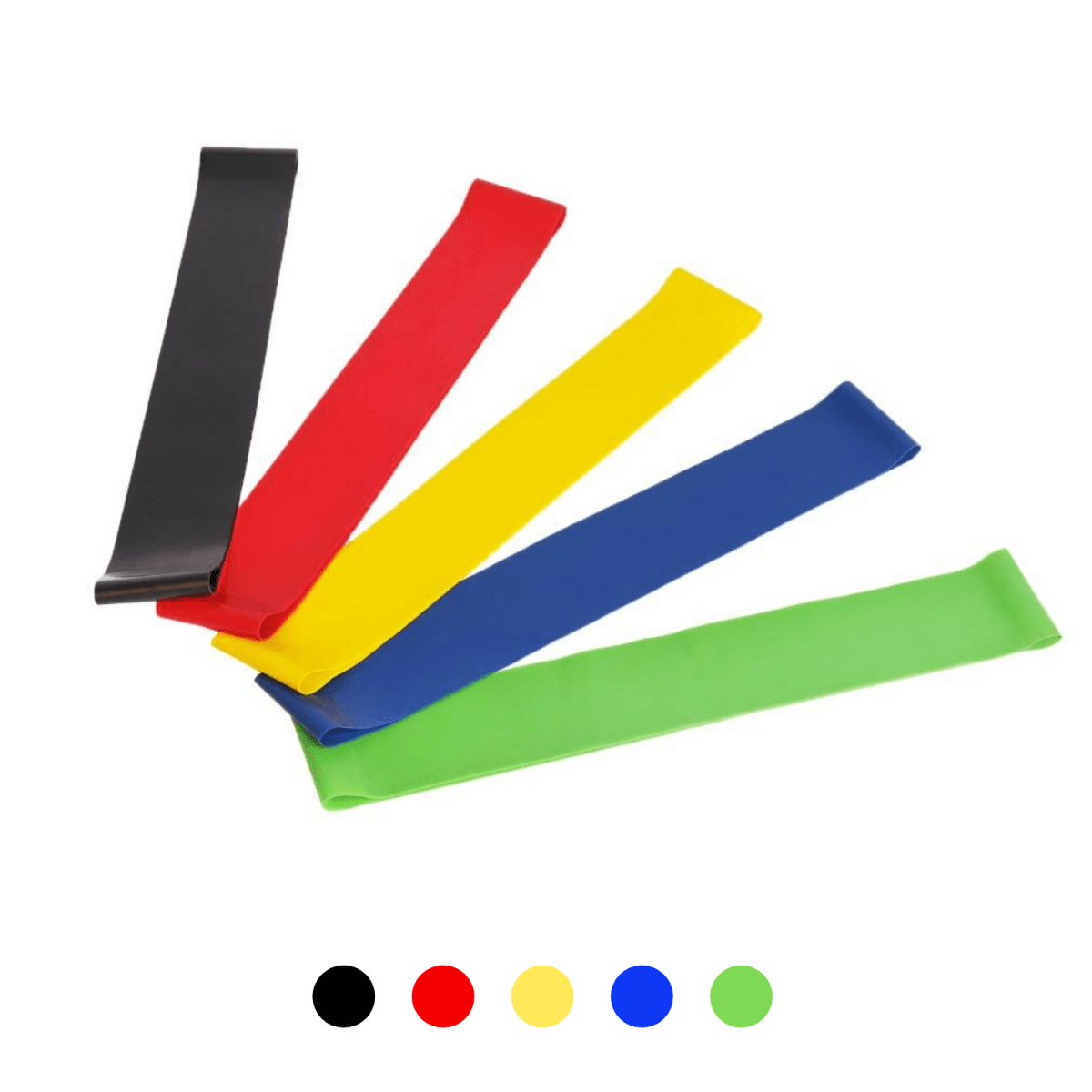 5 Piece Set of Resistance Body Bands with Carry Bag - Wow Store
