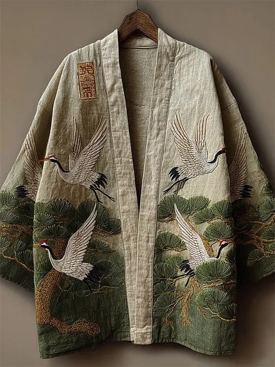 Open-Front Kimono Jacket with Wide Sleeves — view 2