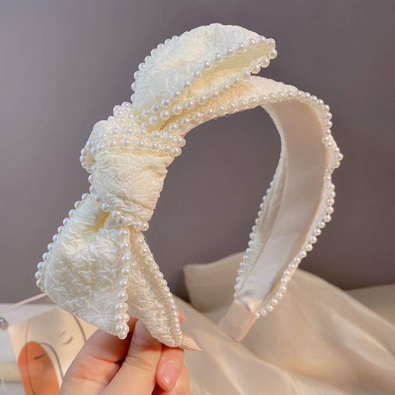 Knotted Pearl Fabric Headband
