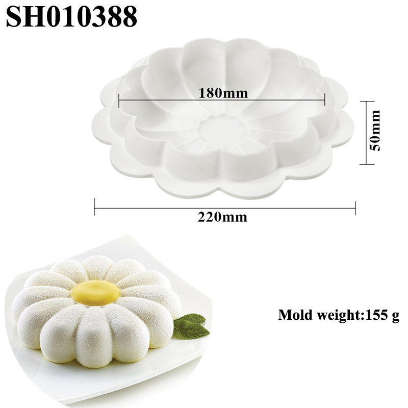 Luxury 6-Cavity Silicone Daisy Cake Mold