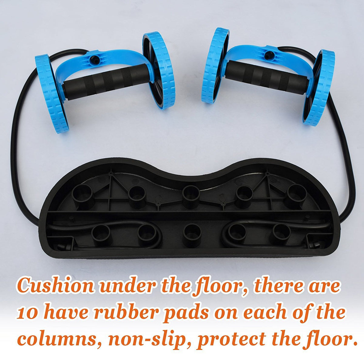 Ab Roller Wheel with Adjustable Resistance Rope