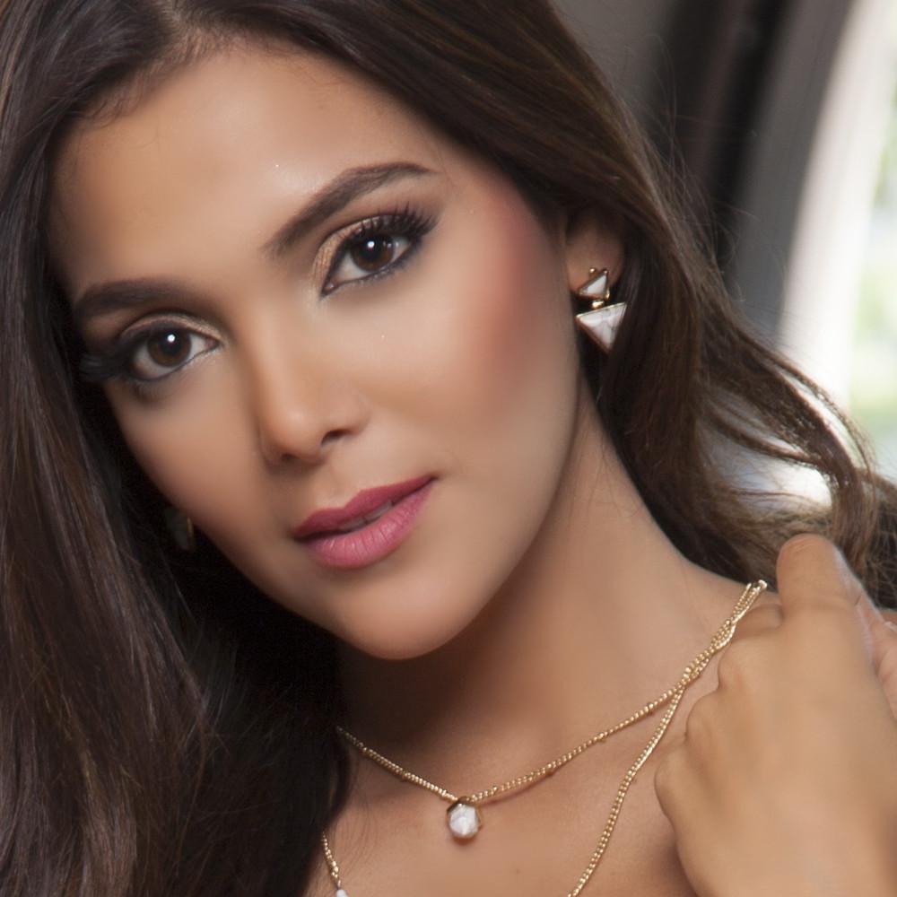 Marble Triangle Statement Drop Earrings