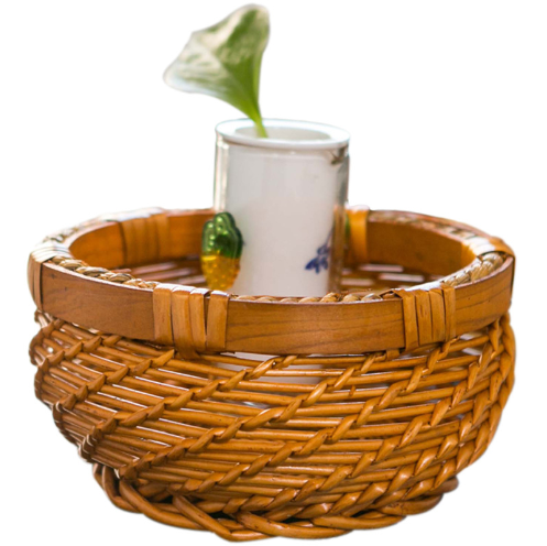 Artisan Woven Rattan Storage Basket
