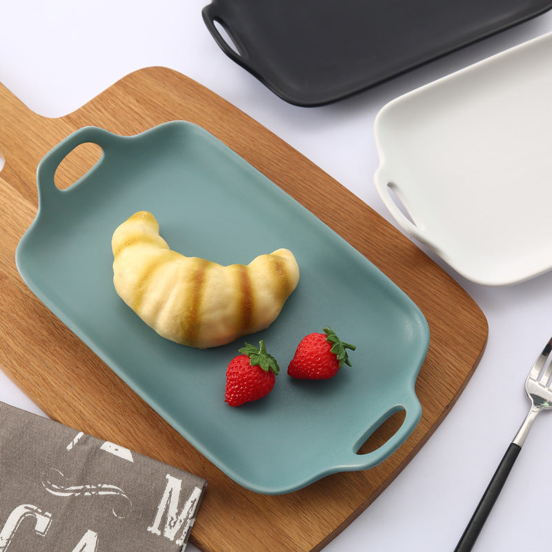Premium Porcelain Double-Handle Baking Dish
