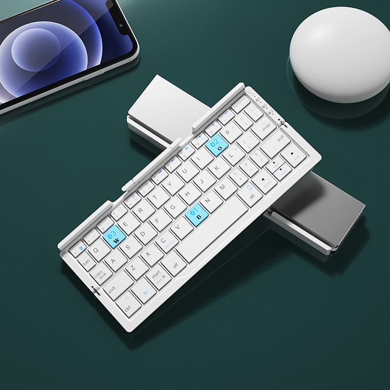 Compact Bluetooth Keyboard with Multi-Device Connectivity