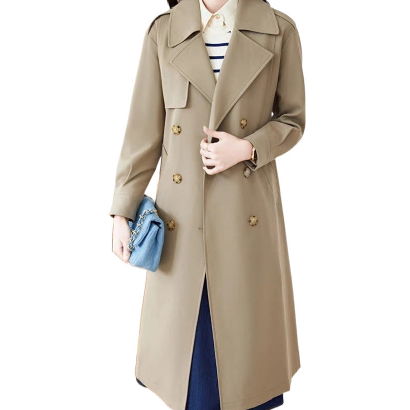 Double-Breasted Belted Trench Coat