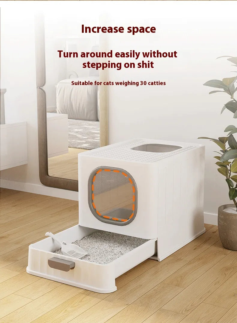 Luxury Enclosed Cat Litter Box