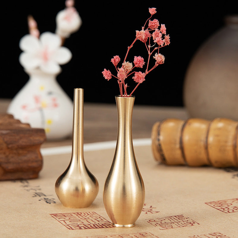Small Cast-Metal Pot-Belly Bud Vase