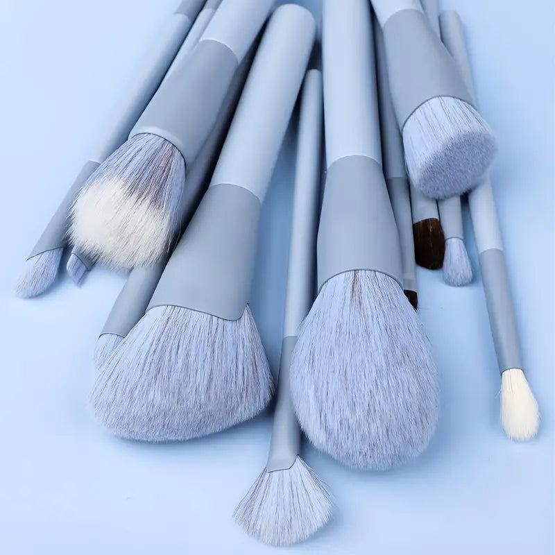 13-Piece Premium Synthetic Makeup Brush Set with Storage Bag