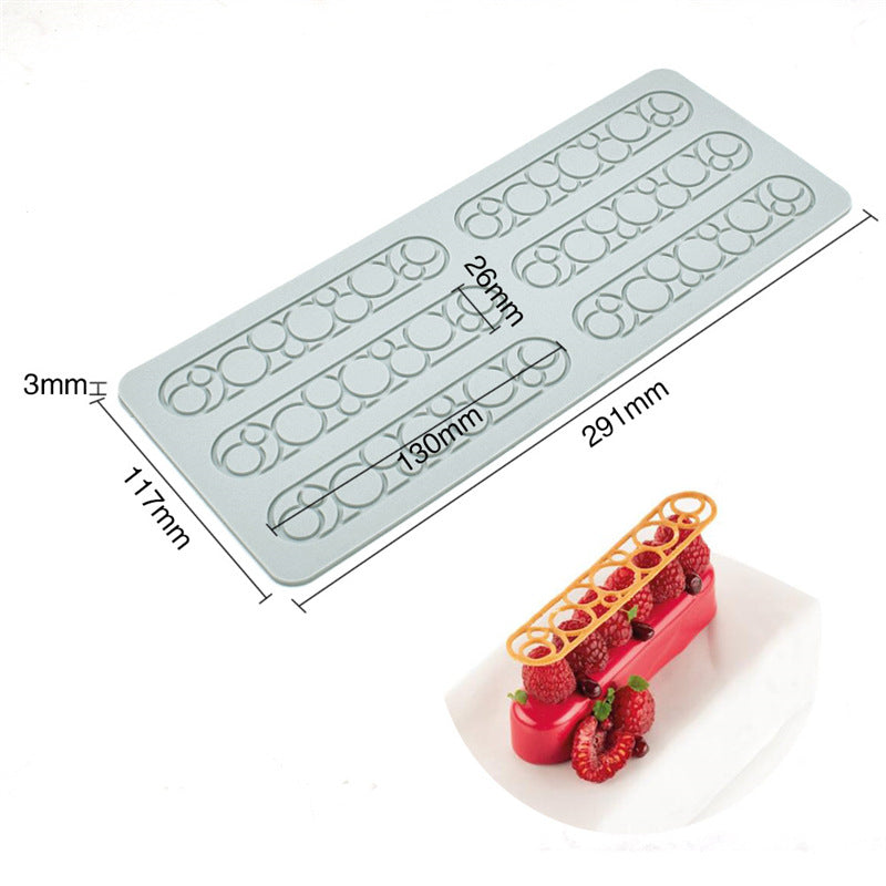 Geometric Oval Lace Silicone Tableware Mat