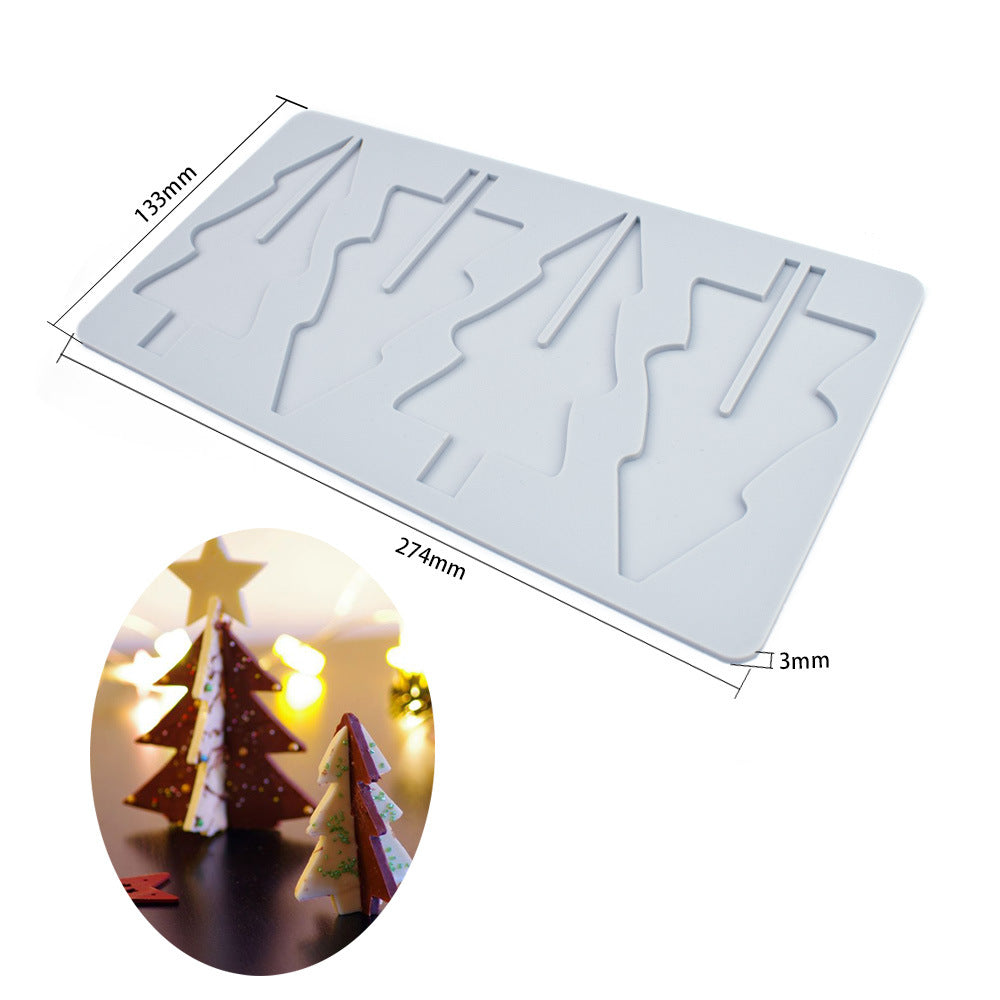 Christmas Tree Silicone Lace Baking Mat