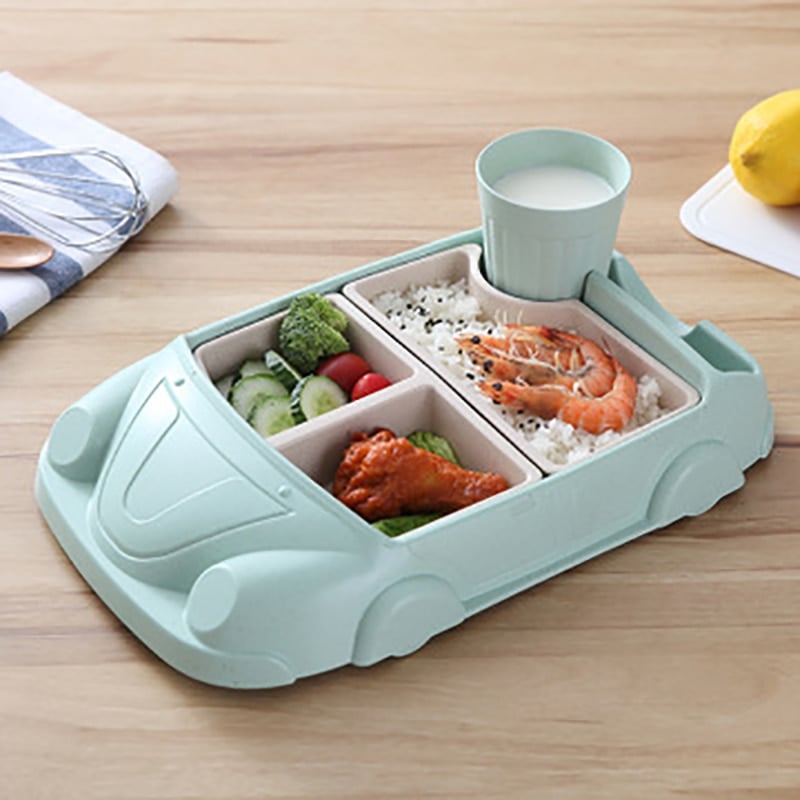 Eco-Luxury Bamboo Fiber Children's Tableware Set