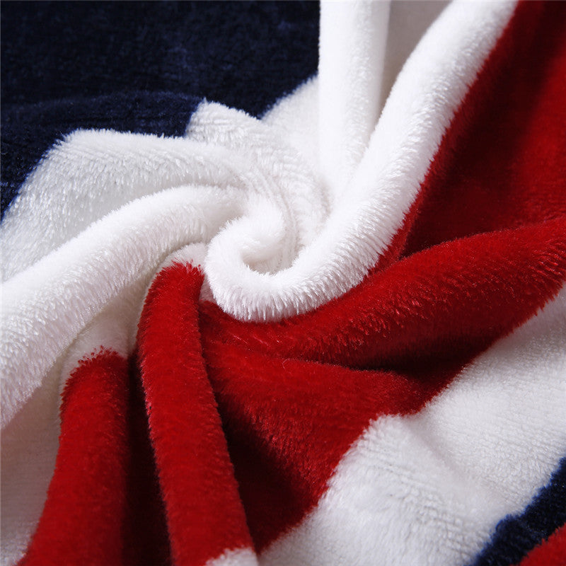 Flag Fleece Blanket, 150 × 200 cm – USA or Canada