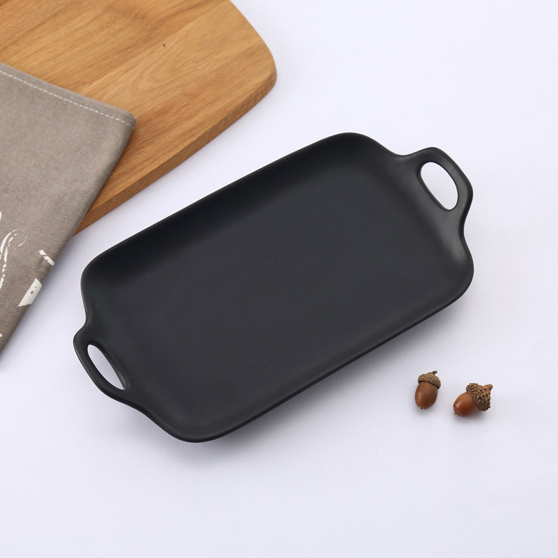Premium Porcelain Double-Handle Baking Dish