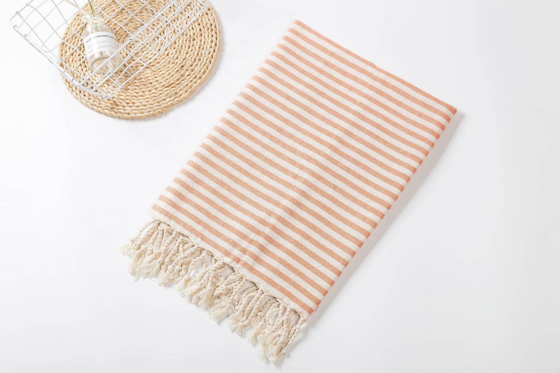 Luxury Striped Fringed Beach Towel