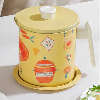 Japanese Oil Filter Pot with Semi-Wood Grain Handle