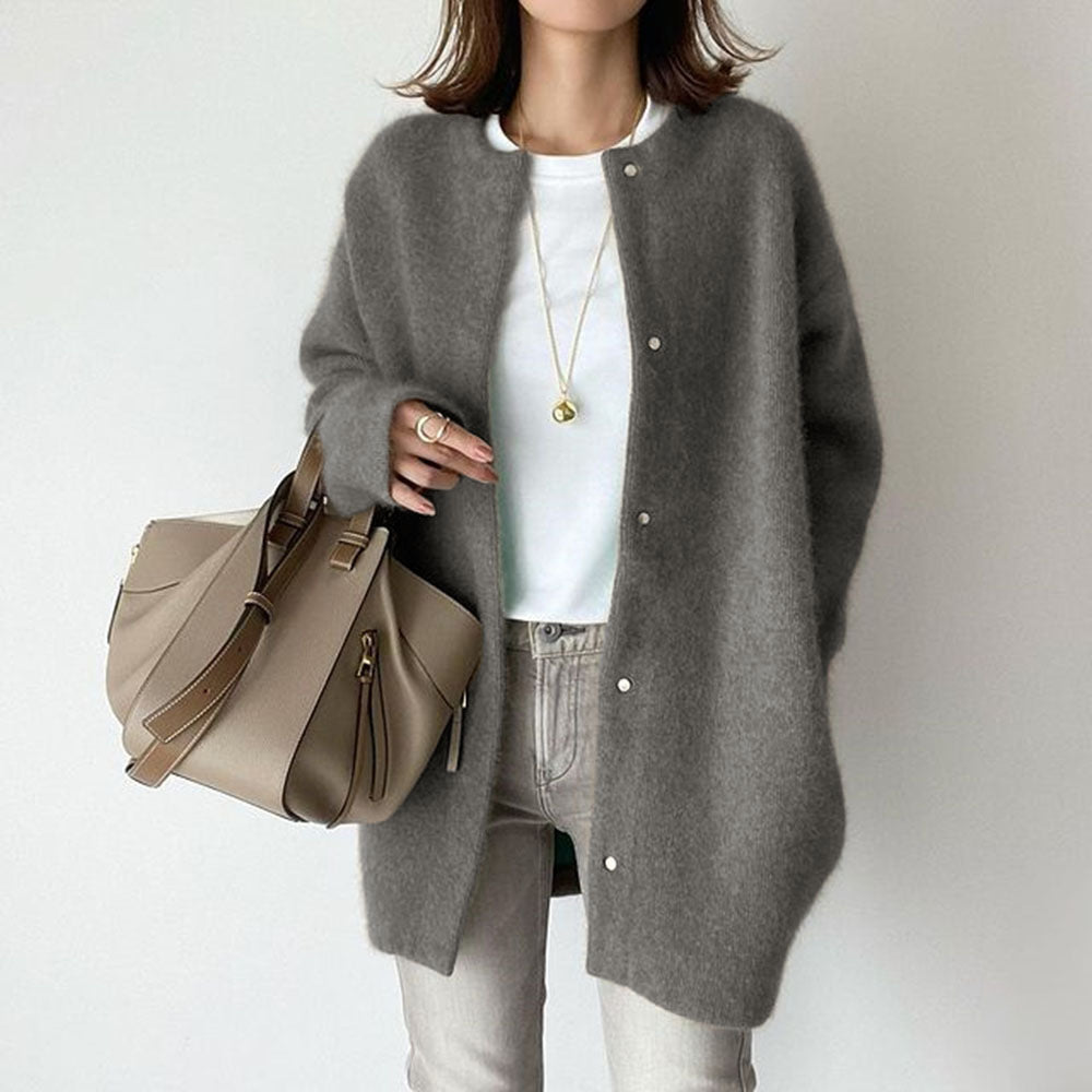 Loose Knit Cardigan Coat