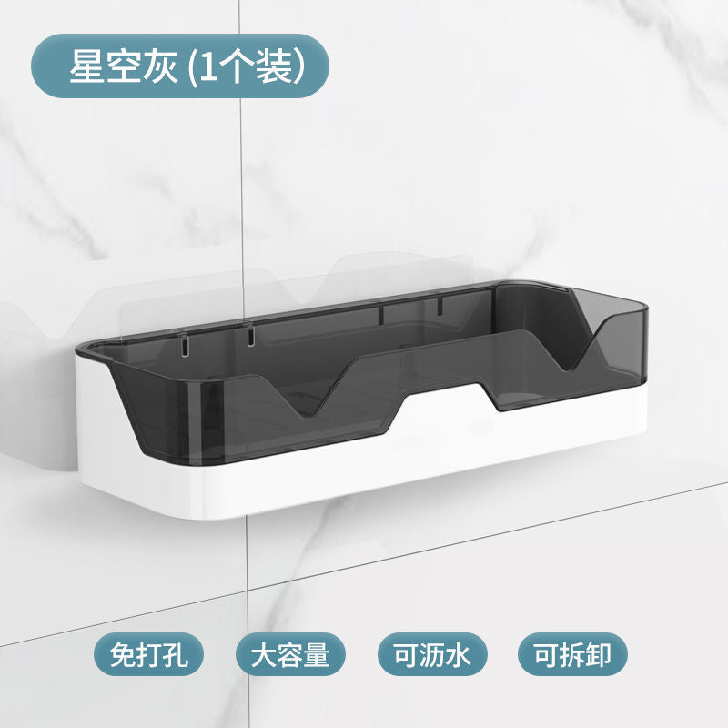 Bathroom Wall Storage Rack - No-Drill Suction Cup Design