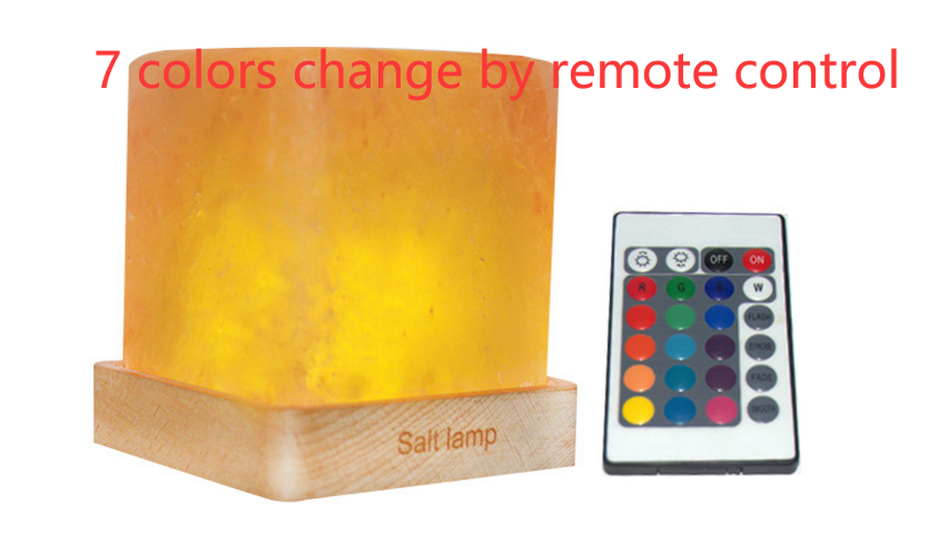 Handcrafted Himalayan Salt Lamp with Wooden LED Base