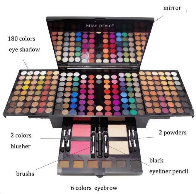 180 Colors Eye Shadow & Blush Professional Palette