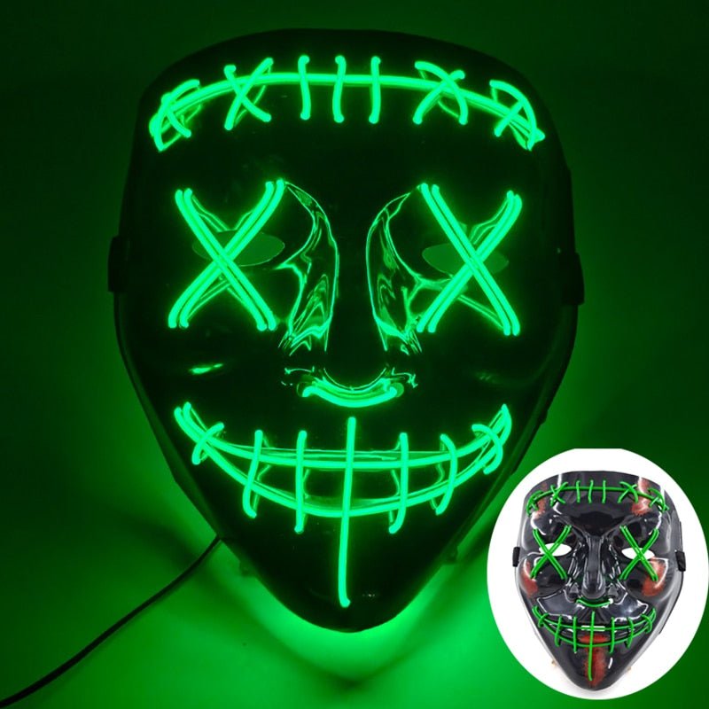 Neon Glow LED Halloween Mask