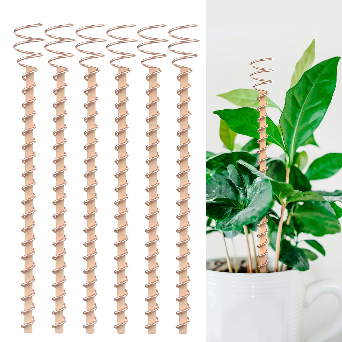 Copper-Tone Wire Coil Garden Stake