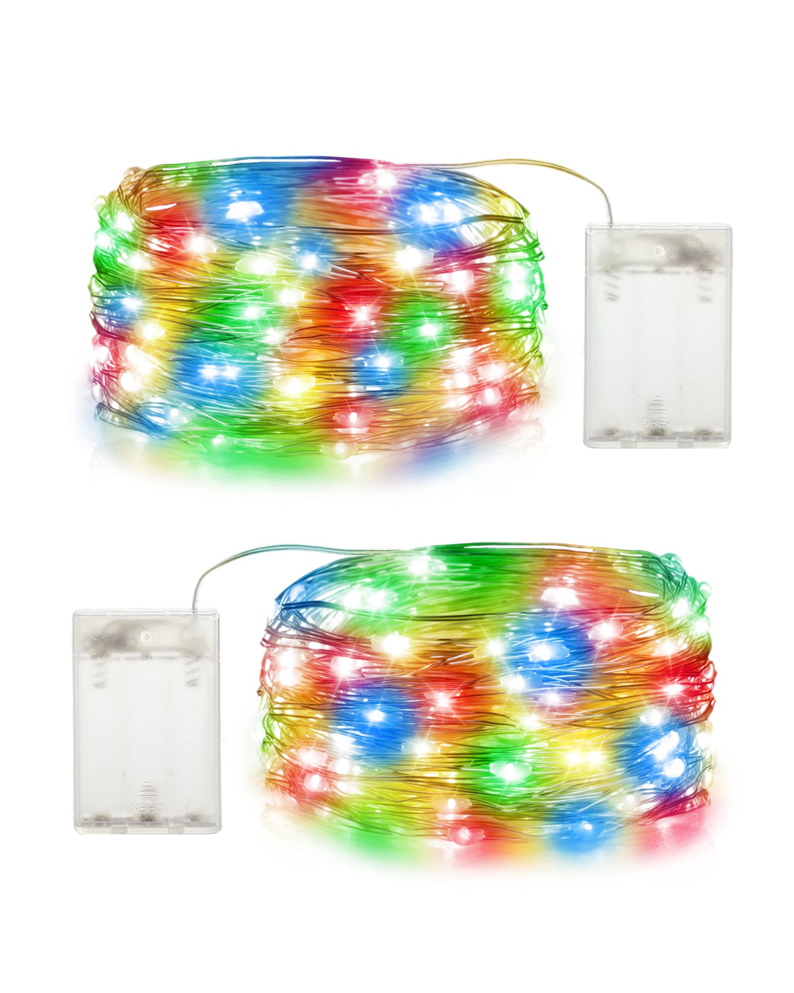 Multicolor LED Fairy Lights - 2 Pack Premium String Lights