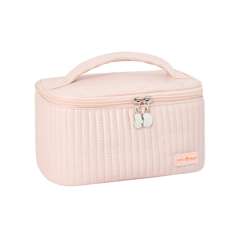 Quilted Vanity Case with Top Handle