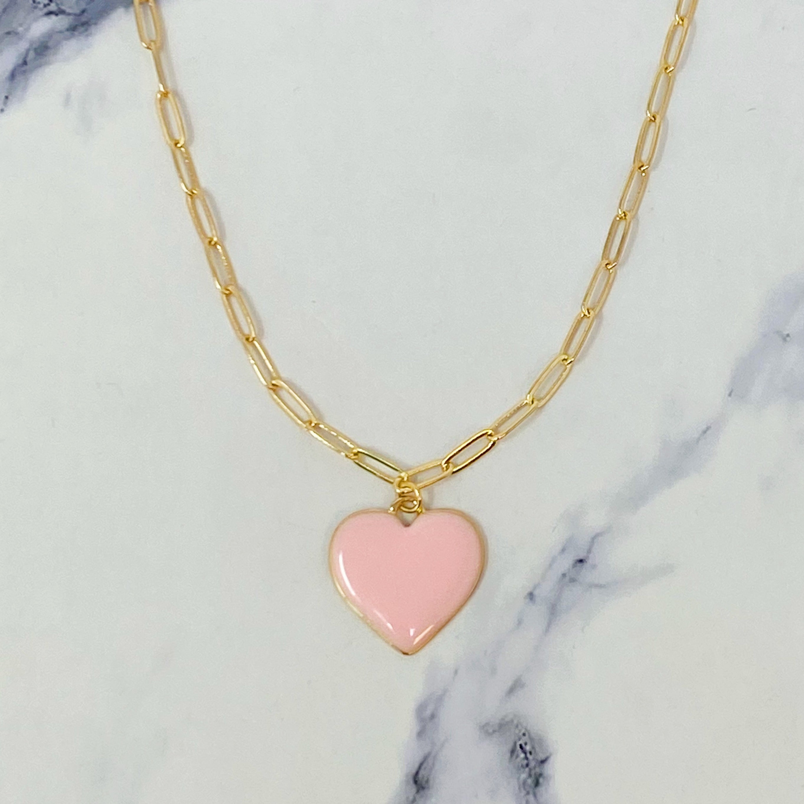 Reversible Soft Heart Pendant Necklace