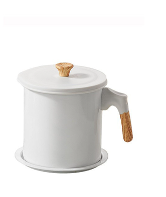 Japanese Oil Filter Pot with Semi-Wood Grain Handle