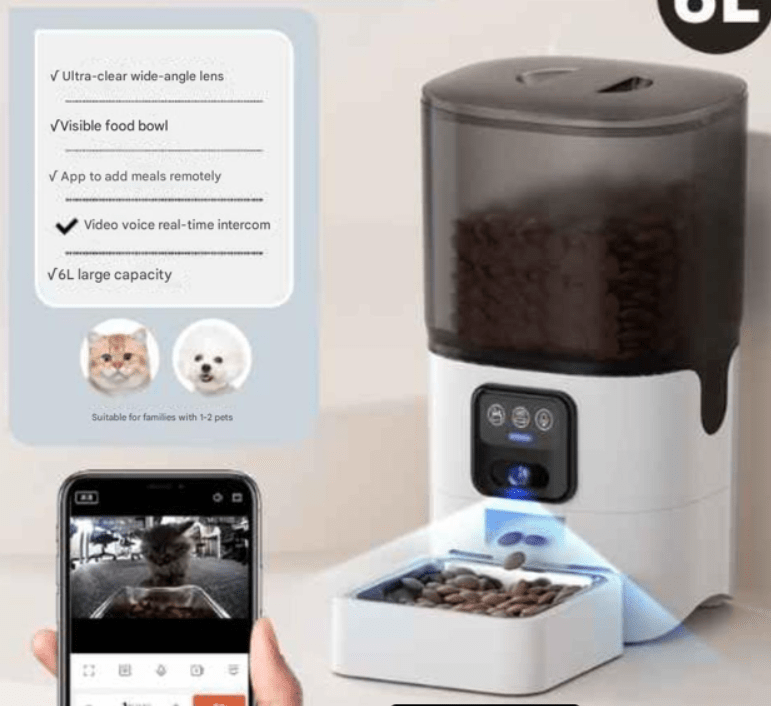 6L Smart Automatic Pet Feeder with Remote WiFi Control - WowStore.live