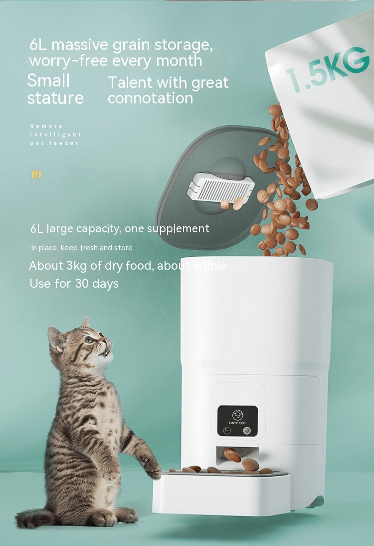 6L Smart Automatic Pet Feeder with Remote WiFi Control - WowStore.live