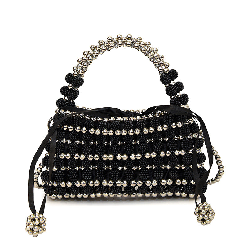 Beaded Pearl-Look Mini Handbag