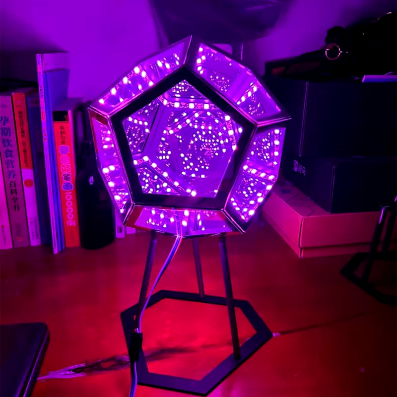3D Infinite Dodecahedron Art Light
