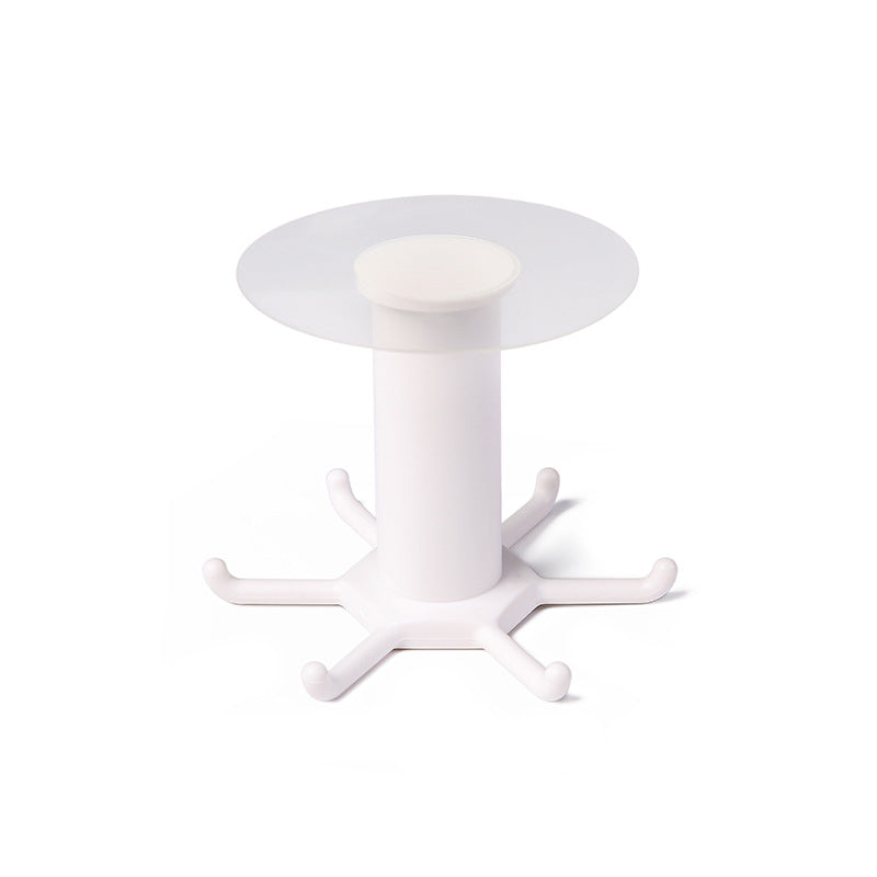 Wall-Mounted Utensil Rack with Hook Base