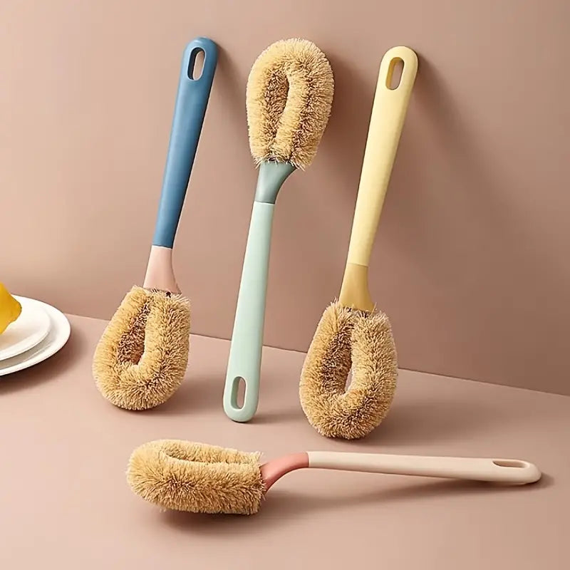 Sustainable Coconut Fiber Long-Handled Dish Brush