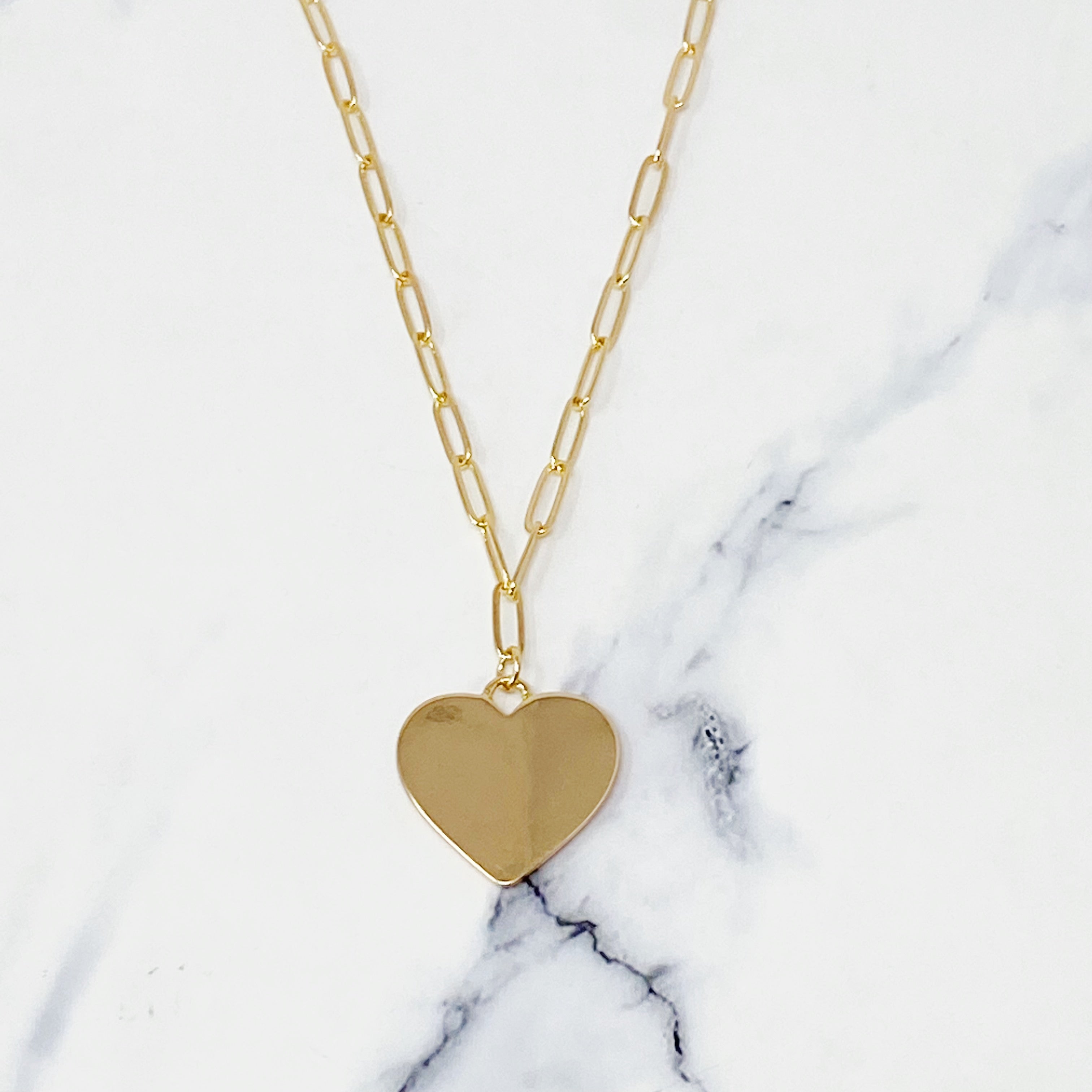 Reversible Soft Heart Pendant Necklace